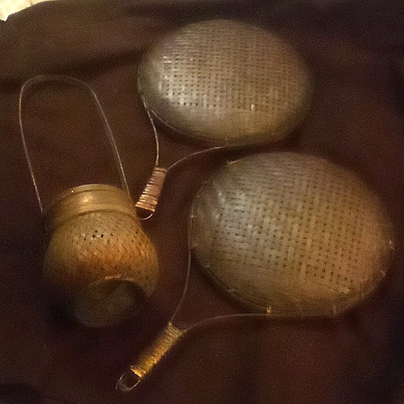 Lot of vintage brown wicker - Picture 1 of 7